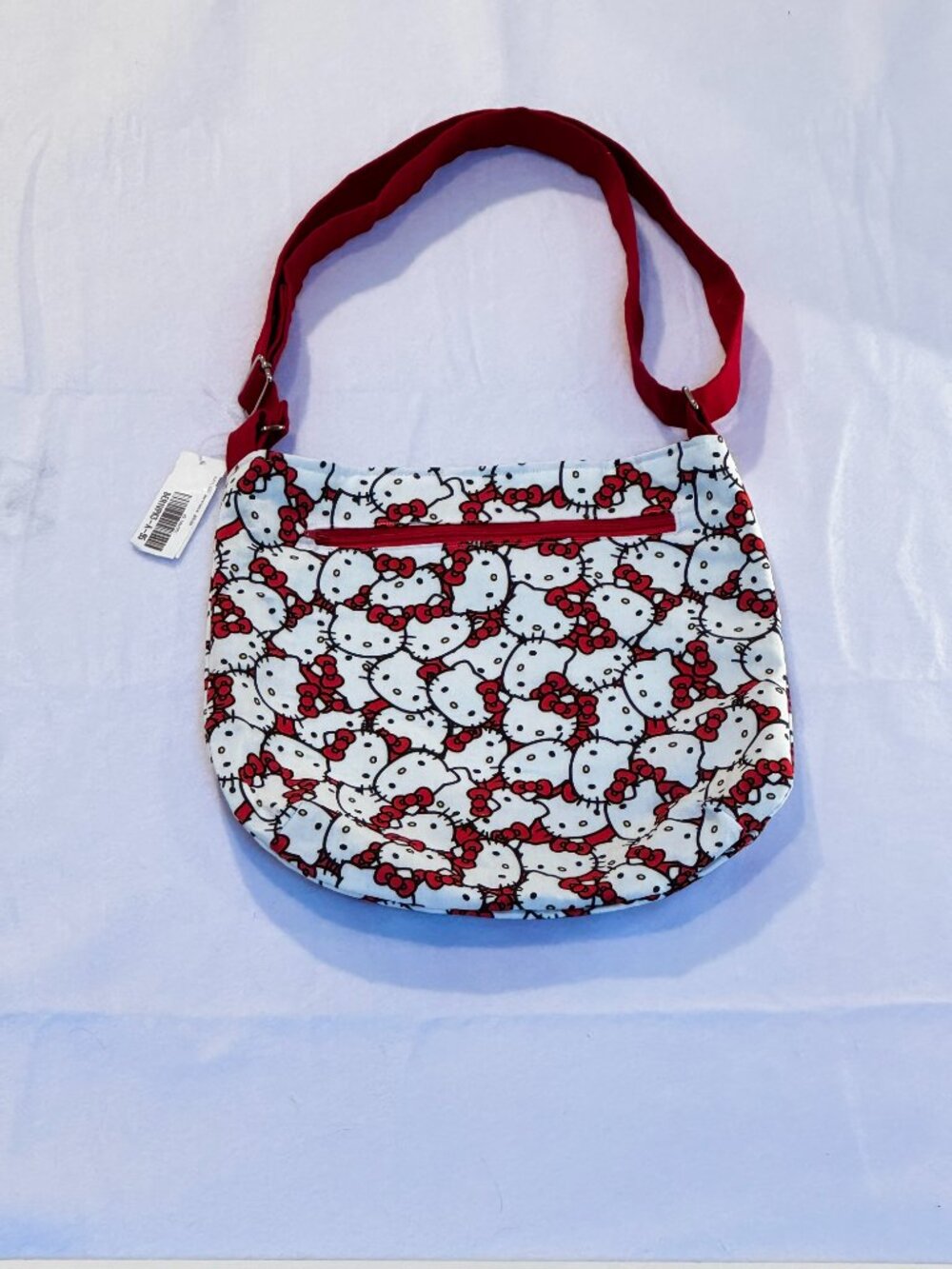 Sanrio Hello Kitty Canvas Hobo Crossbody Bag All Over Print NWT Red - Picture 2 of 10